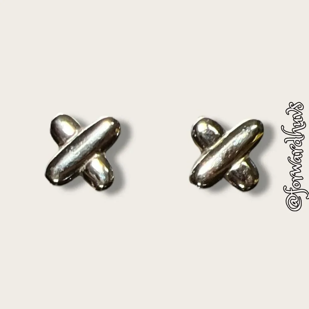 Bundle Sale 3 for $15 | Silver-Tone X-Shaped Stud Earrings